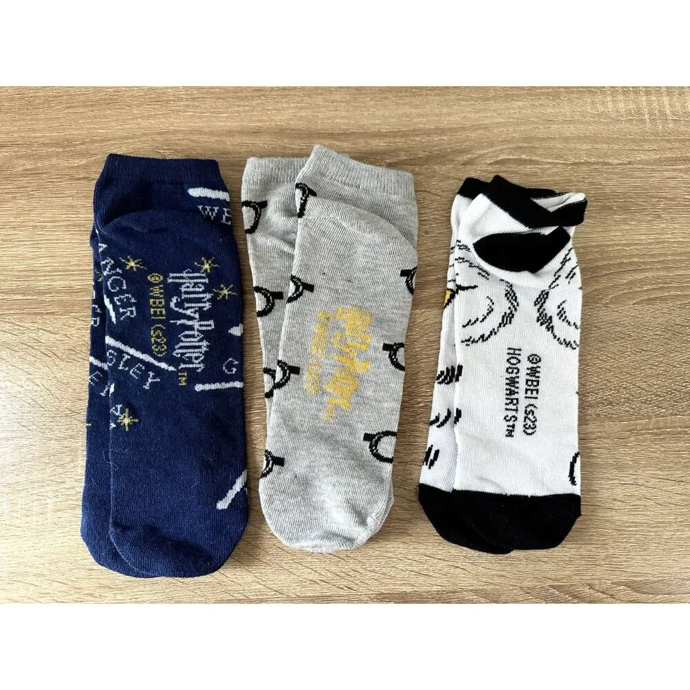 Harry Potter Junior/Women's Deathly Hallows Dobby Hedwig Pack of 6 Ankle Socks